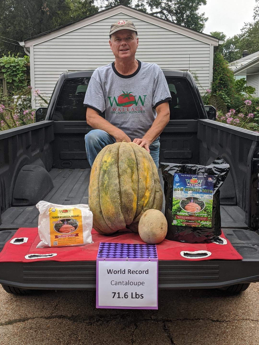 World record cantaloupe using WOW mycorrhizae