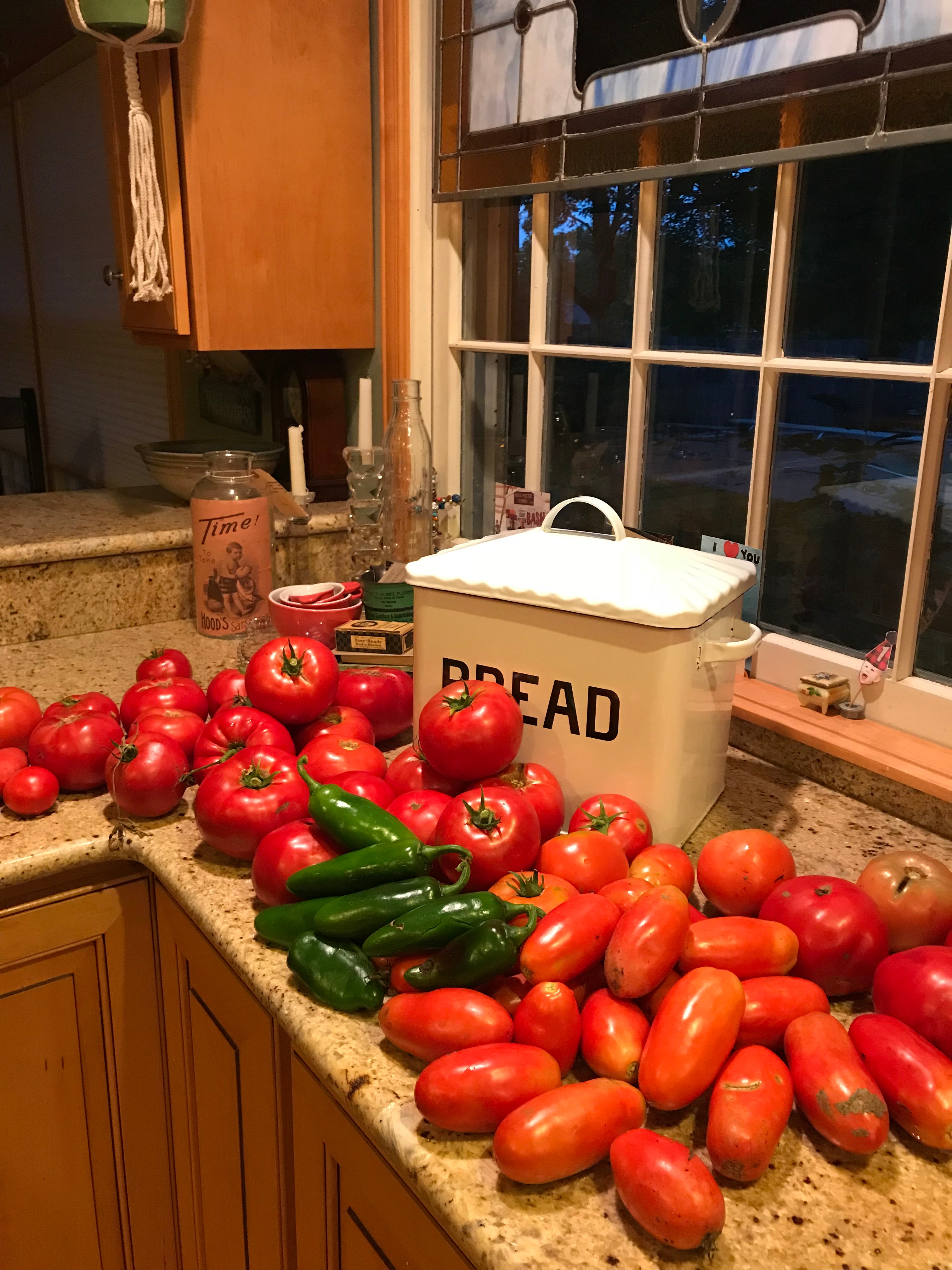 Tomatoes on counter