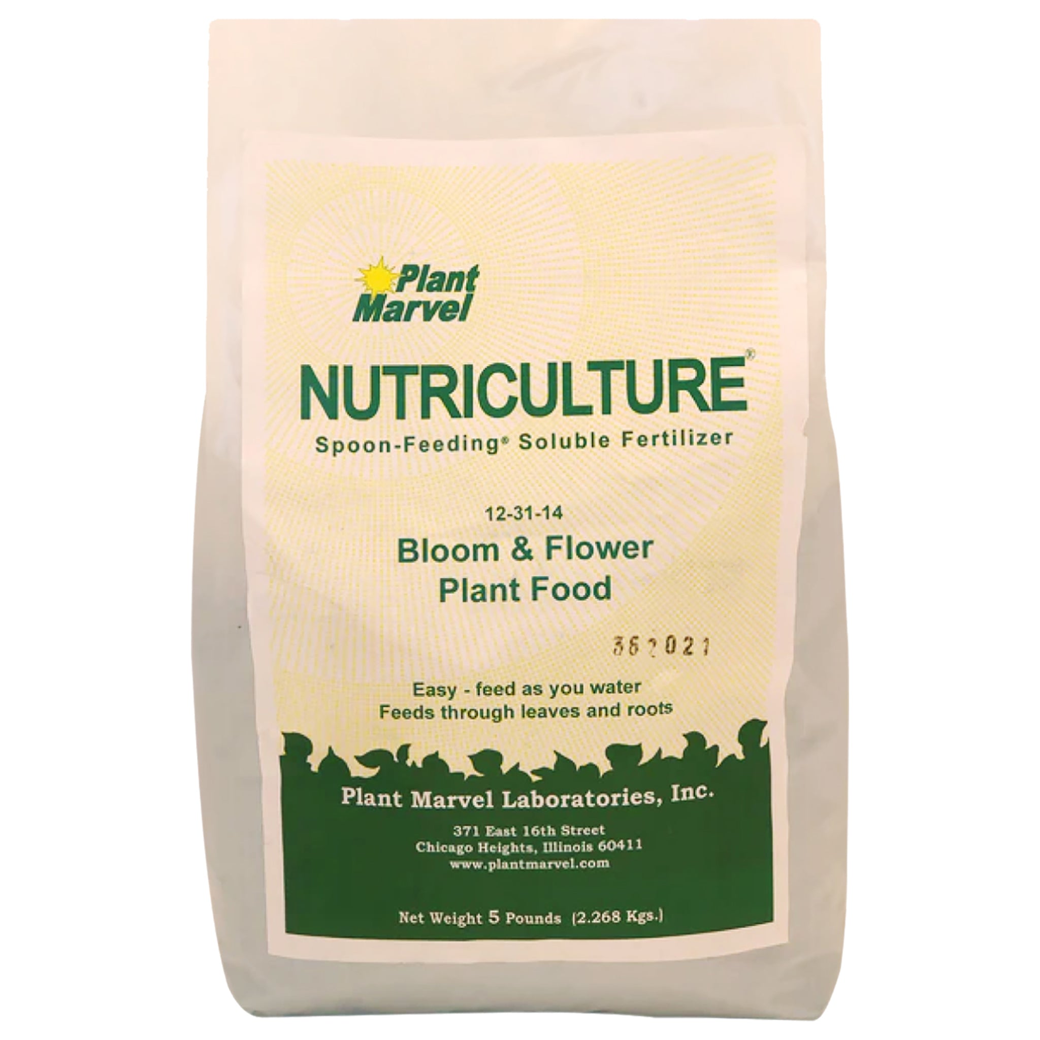 12-31-14 + Bloom & Flower Plant Food Plant Marvel 25 pound