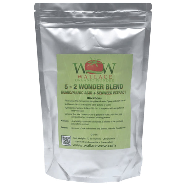 5-2 Humic / Fulvic Acid + Seaweed Extract Wonder Blend  Wallace Organic Wonder