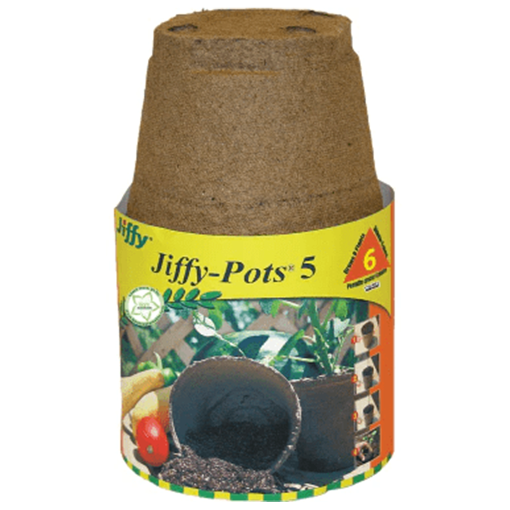 Jiffy Pots 5 Round - 6 Pack