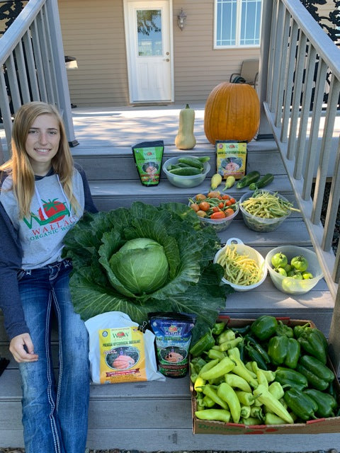 Wallace Girl with vegetables